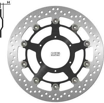 Brzda pro motocykl NG přední brzdový kotouč HONDA CBR1000RR '08-09 (310X94X5MM) (6X6,5MM) plovoucí (ALU střed)