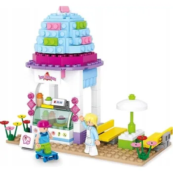 ostatní stavebnice Stavebnice 205 DÍLŮ, Zmrzlinárna, Domeček, Figurky