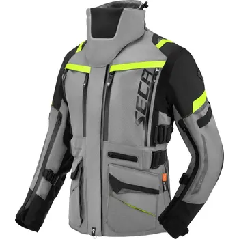 Moto bunda Dámská moto bunda SECA Arrakis III Lady šedo/černá/žlutá fluo XL