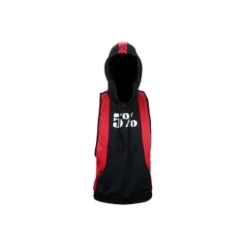 5% BLACK & RED STRINGER HOODIE M