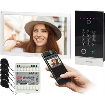 IP kamera Videotelefon Orno černý 10" Wi-Fi s dotykovou obrazovkou a čtečkou karet