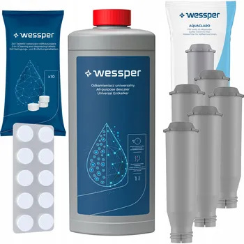 Kávovar Sada Wessper pro kávovary Krups: 5x Vodní filtr + odvápňovač + tablety