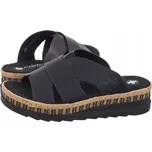Nazouváky pantofle Rieker černé, syntetické, velikost 39, výška podpatku 4,5 cm