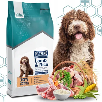 Krmivo pro psa DR. TREND HYPOALERGENNÍ suché krmivo pro psy středních plemen Sterilizované JEHNĚČÍ 7 kg