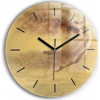 Hodiny Čtvercové Skleněné Hodiny Minimalistické Nástěnné Žena ve figuře průměr 60 cm