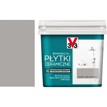 barva na zeď Renovační Barva V33 Obklady šedá loft saténová 0,75 l