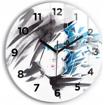 Hodiny Nástěnné hodiny Wallfluente modré 30 cm