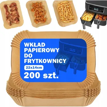 Obraz PEČÍCÍ PAPÍR 22 x 14 cm bez BPA pro VZDUCHOVOU FRITÉZU 200 Kusů