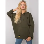 Khaki mikina s výšivkou All You Need Is Less RV-BL-7098.28-khaki Velikost: ONE SIZE