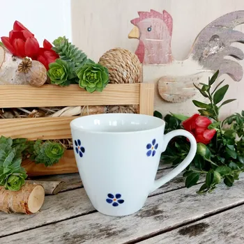 HANKA hrnek 300 ml, modrohrátky, Leander 1907 - Loučky (Porcelánový hrnek 2. jakost)