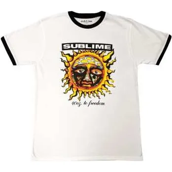 Zahraniční hudba Merch Sublime: Sublime Unisex Ringer T-shirt: 40oz. To Freedom (medium) M