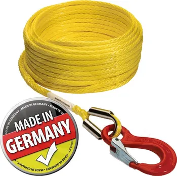 Lany Syntetické lano NOVOLEEN průměr 6 mm k navijáku délka 15 m s bezpečnostním hákem