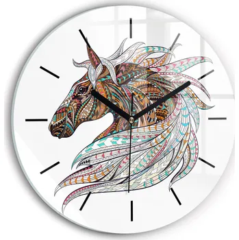 Hodiny Nástěnné hodiny Wallfluente hnědé 30 cm