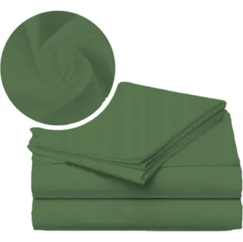 Prostěradlo Prostěradlo 160x210 klasické bez gumy bavlna 100% olivové