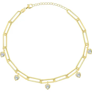 Náramek Brilio Silver Něžný pozlacený náramek se srdíčky BRC73Y + 2 měsíce na vrácení zboží