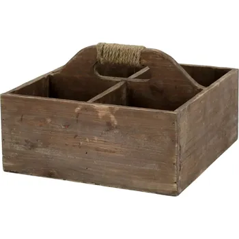 Úložný box Chic Antique Dřevěný box s přihrádkami Nature