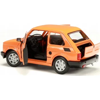 autíčko WELLY FIAT 126p MALUCH ORANŽOVÝ 1:21 LEGENDY PRL NOVÝ MODEL KOVOVÝ