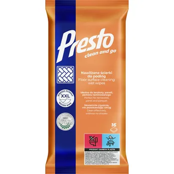 Utěrka Presto Vlhčené ubrousky na podlahy – parkety, panely – 16 kusů
