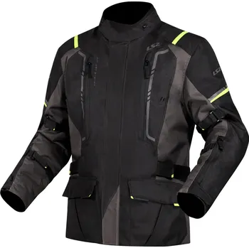 Moto oblečení LS2 NARVIK MAN JACKET GREY BLACK H-V YELLOW - S