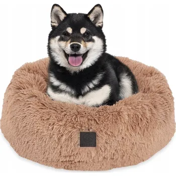 Pelíšek pro psa Pelíšek pro psa Plyšové chlupaté Potah Tmavě béžová Obláček MISIOO 65 cm