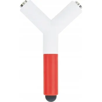 Audio kabel ROZDVOJKA MINI JACK 3,5mm rozbočovač kabel červený