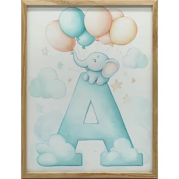 Plakát Plakát Sloní Kouzlo - Plakát A s Balónky, 50x70 cm, bez rámu 50 x 7 cm