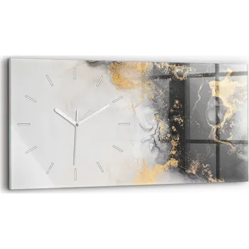 Hodiny Nástěnné hodiny kulatý dekorativní klasické kuchyňské 60x30 cm Mramorový design