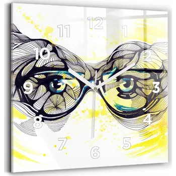 Hodiny Nástěnné hodiny Wallfluent žluté 30 cm