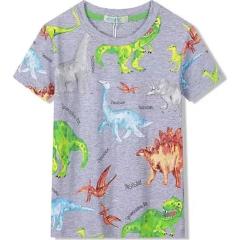 Chlapecké tričko CHLAPECKÉ TRIČKO S DINOSAURY HC9340 VELIKOSTI 98-128 Velikost: 98, Barva: Šedá