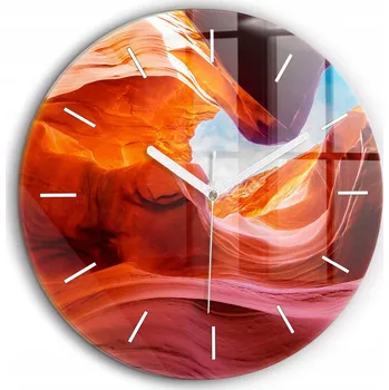 Hodiny Nástěnné hodiny Wallfluent oranžové 60 cm