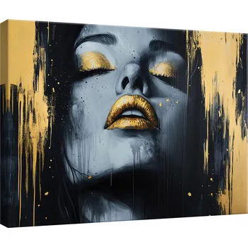 Obraz OBRAZ NA PLÁTNĚ ABSTRAKTNÍ OBRAZ ŽENY NA ZEĎ do ložnice, obýváku, kuchyně 100x70 cm