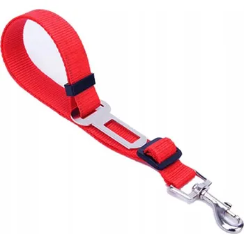 Obraz Bezpečnostní pásy pro psa/kočku automobilová vodítko ČERVENÁ 2,5 cm