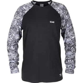 cyklistický dres Tričko dlouhý rukáv TSG Sickersleeve Black grey M