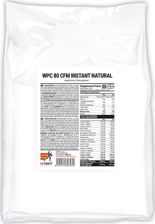 Extrifit WPC 80 CFM Instant Natural 1000 g