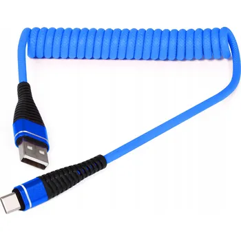 Datový kabel Kabel Interlook USB - USB 3.1 typ C, 1 m, modrý