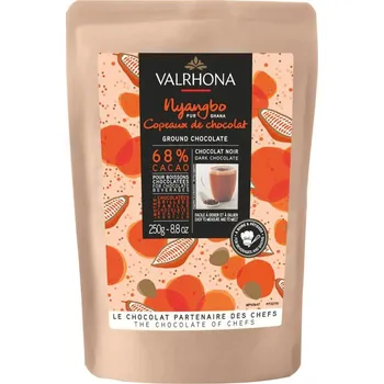 Čokoláda Valrhona Nyagbo Čokoládové Hoblinky 250g