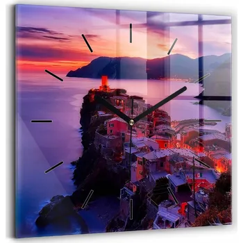 Hodiny Nástěnné hodiny Wallfluent, odstíny modré, 30 cm