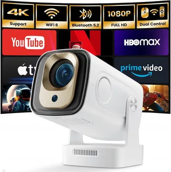 Projektor PŘENOSNÝ PROJEKTOR HY260 PRO NATIVNÍ ROZLIŠENÍ 1080P REPRODUKTOR SMART TV