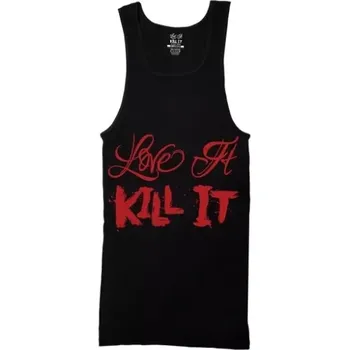 OG RIBBED TANK TOP - Červený nápis XL