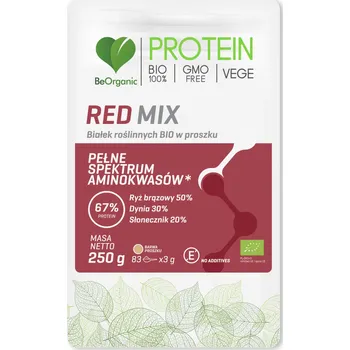 Protein Červená směs MIX Rostlinný protein 67% Bio BeOrganic prášek 250 g