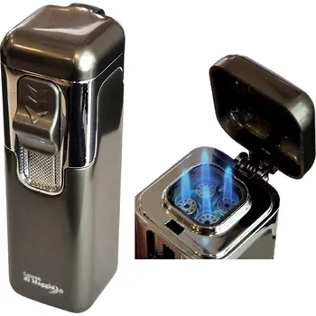 Zapalovač Tryskový hořák se 4 plameny Lucca di Maggio Plynový zapalovač na doutníky