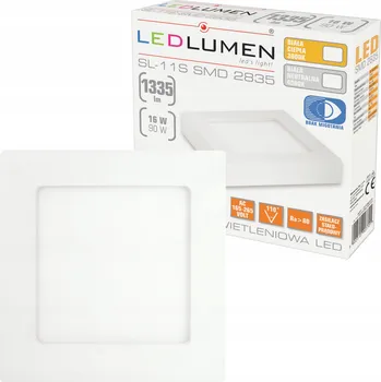 Stropní Svítidlo čtvercový Ledlumen 17,2 x 3,5 cm bílý