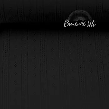 Ajour, úplet s dírkami ČERNÁ (E) (Jarní kolekce LIMITKA 2025)