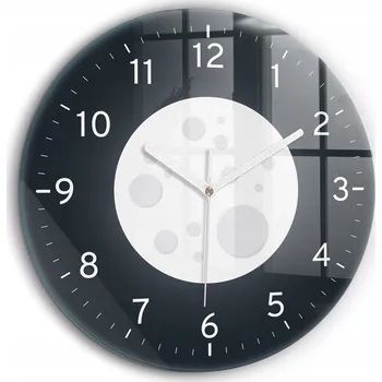 Hodiny Ozdobné nástěnné hodiny s krásnou grafikou Úplněk Měsíce, velké, průměr 60 cm