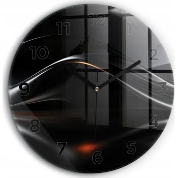 Hodiny Nástěnné hodiny Wallfluent černé 60 cm