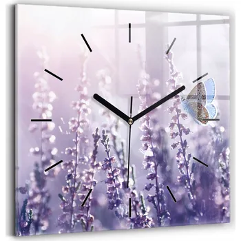 Hodiny Skleněné hodiny s motivem Tichý mechanismus Loft Nástěnné Abstraktní 30x30