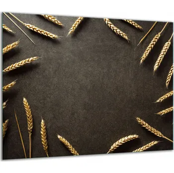 Obraz SKLENĚNÁ OCHRANNÁ DESKA NA SPORÁK 60x52 ČERNÁ