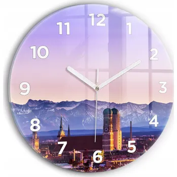 Hodiny Nástěnné hodiny Wallfluente fialové 30 cm