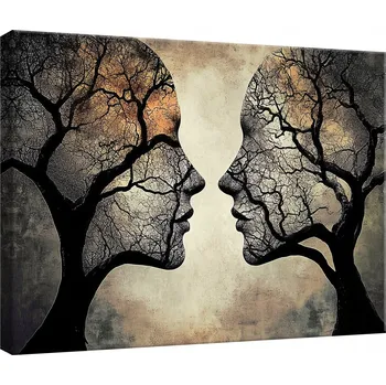 Obraz OBRAZ DO LOŽNICE OBÝVÁKU KUCHYNĚ STROM ŽENA NA PLÁTNĚ NA ZEĎ 120x80