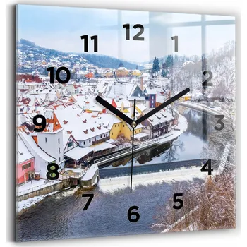 Hodiny Nástěnné hodiny Wallfluent černé 30 cm